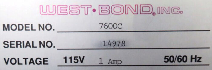 West-Bond 7600C